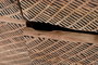 GINER Y COLOMER - Buffet 4 portes en acacia massif avec pattes en métal - Finition naturelle patinée - Dimensions : 200 x 90 x 40 cm